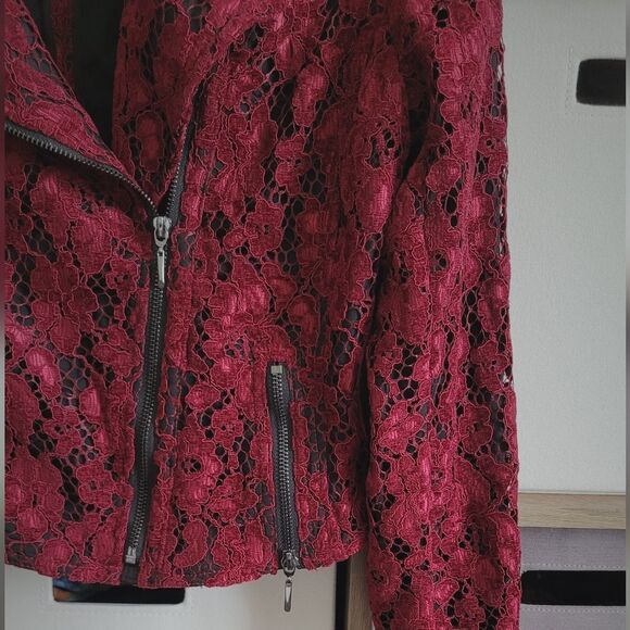 NWT❤️WHBM Lace Moto Jacket size M - Picture 11 of 15